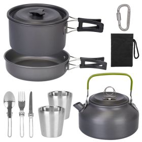12Pcs Camping Cookware Set Camping Stove Aluminum Pot Pans