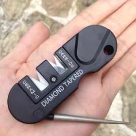 1pc Portable Tungsten Ceramic Carbide Knife; Whetstone Sharpener