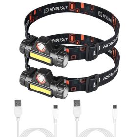 2 Packs Rechargeable Headlamp IPX4