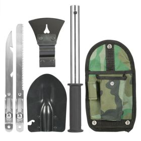 6-in-1 Multi Tool Survival Kit Shovel Knife Axe Saw Nail Puller