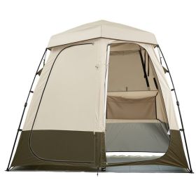 Camping Shower Tent, 2-Room Foldable