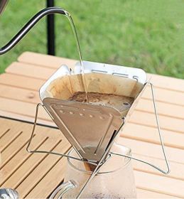 Foldable coffee drip holder Stainless steel filter cup