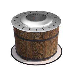 Outsunny Smokeless Fire Pit with Fireproof Mat