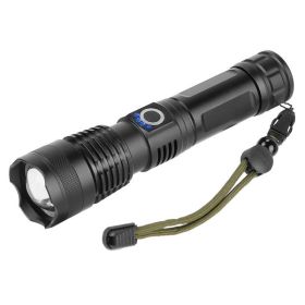 Tactical LED Flashlight Zoomable Rechargeable Search Light Torch