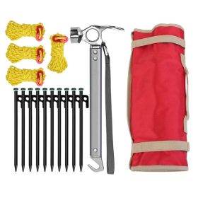 Tent Stakes Camping Hammer Tent Pegs Set