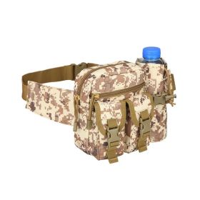 1pc Men's Adjustable Denim Camouflage Large Capacity Zipper Waist Bag (Color: Desert Camouflage)
