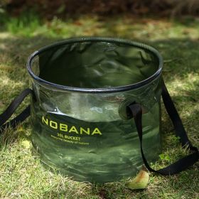 30L Outdoor folding bucket camping (Color: Green)
