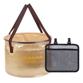 30L Outdoor folding bucket camping (Color: Khaki)