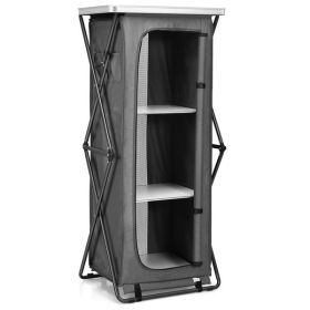 Folding Camping Storage Cabinet (Size: XL)