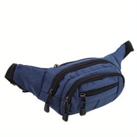 Men's And Women's Large-capacity Wear-resistant Sports Waist Bag (Color: Blue)