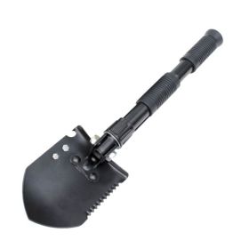 Multi-function Portable Outdoor Camping Folding Shovel (Color: Black)
