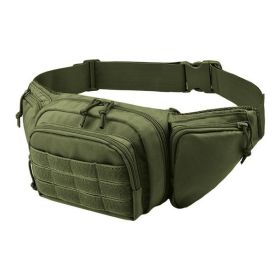 Nylon Camping Belt Bag; Military Hunting Tactical Waist Pack (Color: Army Green)
