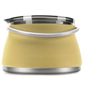 Silicone folding kettle (Color: Silicone cookware-yellow)