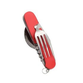 Stainless Steel 6-in-1 Multi-Tool Cutlery Se (Color: Red)